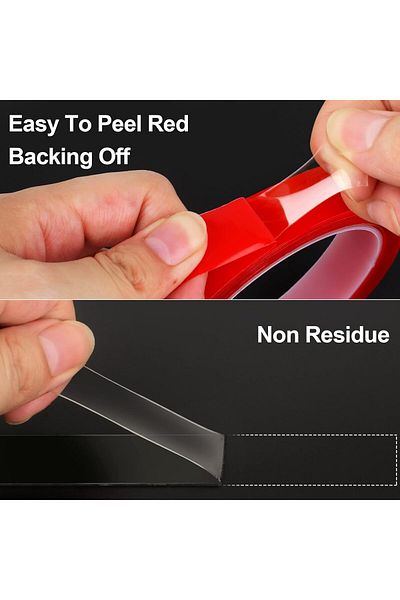 Generic Clear Double-Sided Tape – 24mm Width, 5m Length – Waterproof, Removable Acrylic Adhesive DIY & Home.