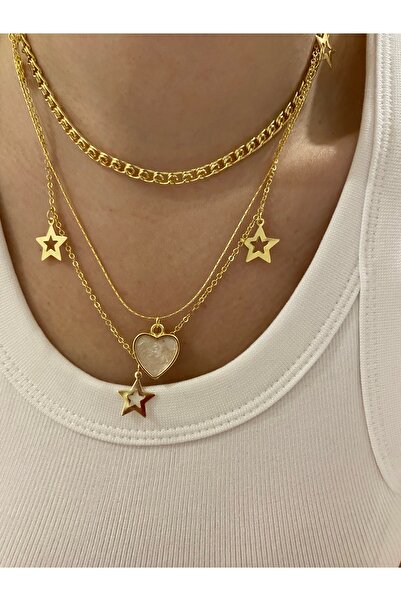 Fiamoss Kadın El Yapımı Tasarım Charm Kolye Seti