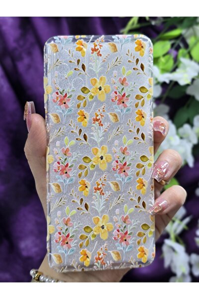 Magic Ring Samsung Galaxy A31 Uyumlu Renkli Çiçekler Desenli Şeffaf Telefon K...