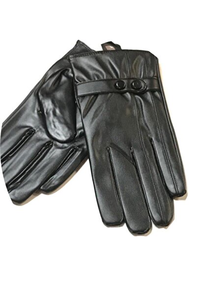 Nacar Moda Dokunmatik Ekran Uyumlu Erkek Suni Deri Eldiven