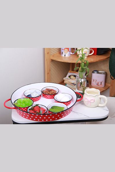Generic Breakfast tray with lid and serving bowls