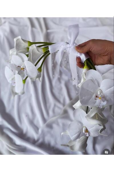 Z&B FLOWERS Gelin Buketi Gelin Çiçeği Gala Çiçeği Orkide El Buketi Nikah Çiçeği