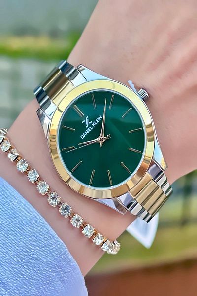 Daniel Klein Steel Cord Women's Wristwatch + Bracelet