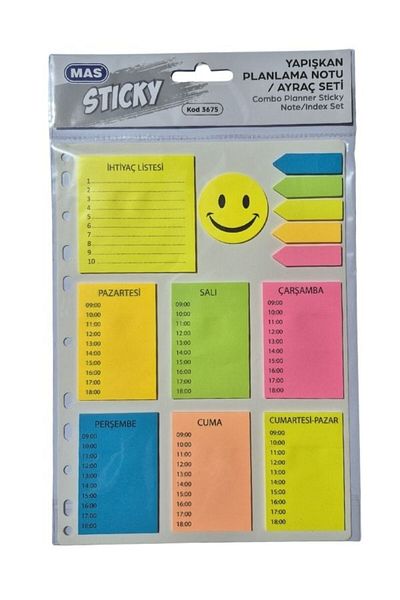 Mas Combo Adhesive Note Paper Marker Set