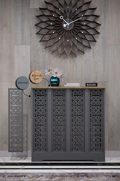 BAGAX Karatay Model, Antrasit Üstü Çam Renk,iç Ölçü 76 Cm Dış Ölçü 80 Cm Pete...