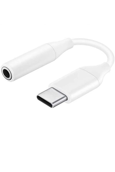 ROSEPREMİUM Type-C To Aux 3.5mm Kulaklık Çevirici Dönüştürücü Adaptör Usb-C Adaptör 1.Kalite Beyaz