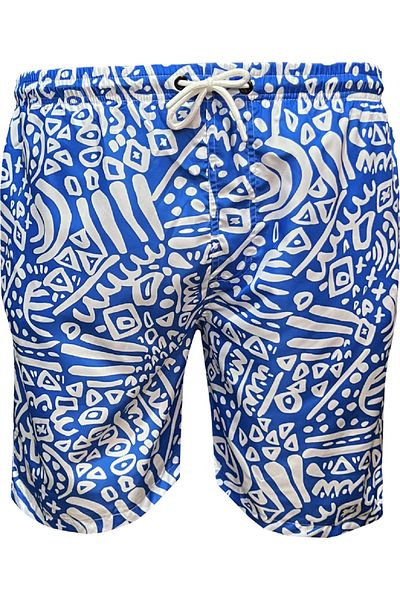 Lifeguard Plus Size Patterned Swim Shorts