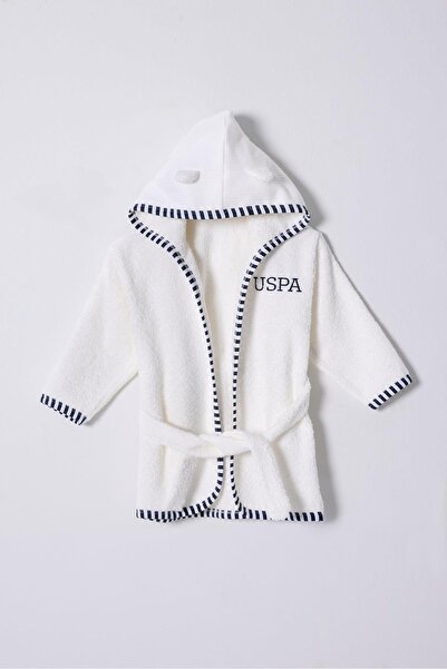 U.S. Polo Assn. %100 Pamuklu Erkek Bebek Bornozu
