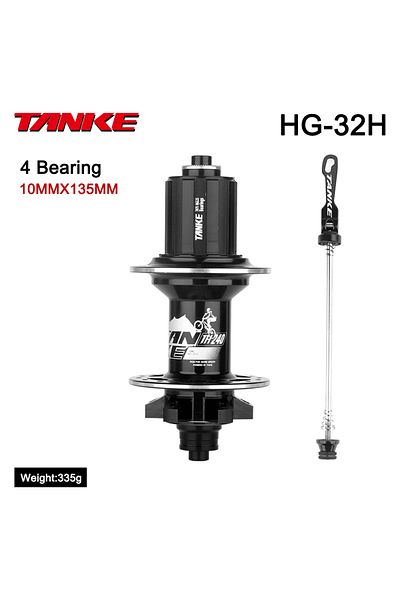 TANKE 32h Black Rear Qr 120 Click Hub Bearing Mtb Hub Front Rear 32 36 Holes Disc Brake Bicycle Hubs