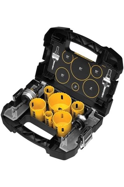 Dewalt Hole Saw Kit, Standard Electrician's Set, Bi-Metal (D180002), Yellow, One Size