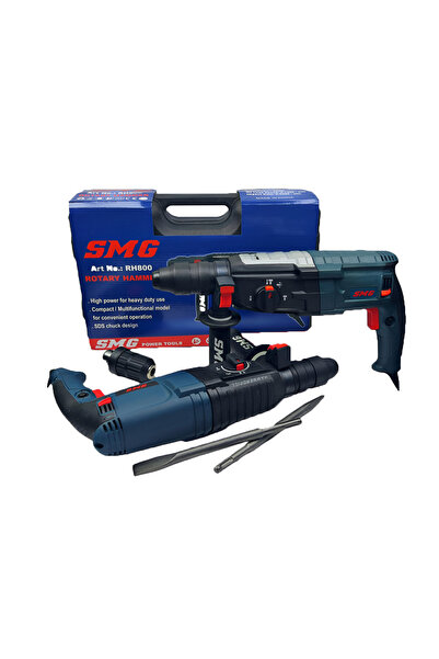 SMG آلة حفر بمطرقة دوارة - ظرف SDS، 800 واط، 900 دورة في الدقيقة، 26 مم