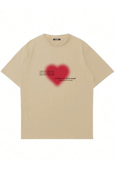 Mad&Calf Unisex Describe To Love Μπλουζάκι με στάμπα με λαιμόκοψη