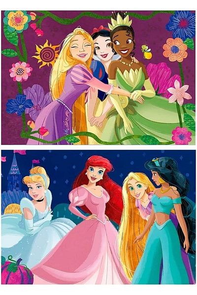 Educa Puzzle Educa 2X50 Piece Disney Princesses Girl Wooden Puzzle - Ages 4-6