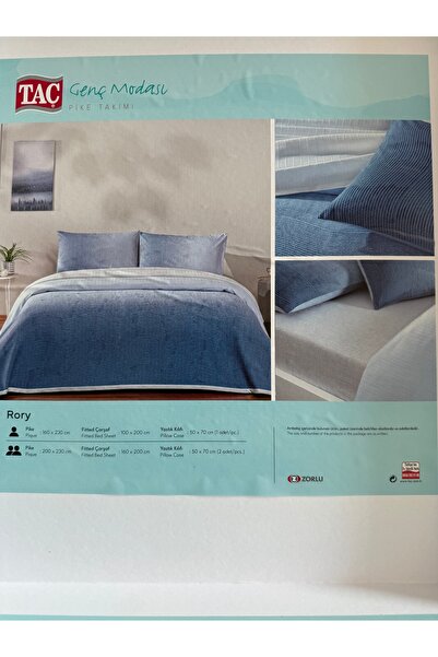 Taç Taç çift kişilik rory lacivert pike takımı