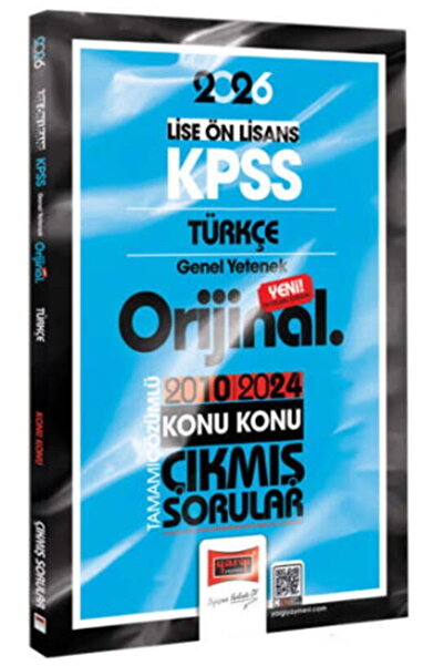 Yargı Yayınları 2026 KPSS Lise Önlisans Türkçe Orijinal 2010-2024 Konu Konu Ç...
