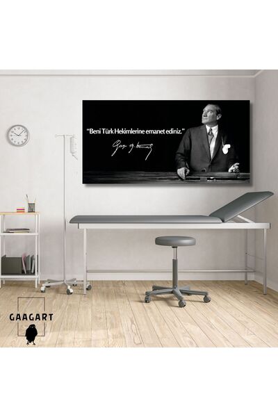 GAAGART Panoramik Kanvas Makam Panosu “Beni Türk Hekimlerine emanet ediniz.” Atatürk