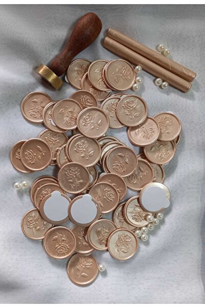 peri davetiye " Kişiye Özel" Kendinden Etiket Yapışkanlı Mum Mühür - Bal Köpü...