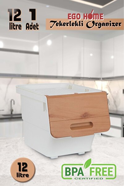 ego home Tekerlekli Patateslik Soğanlık Oyuncak Kutusu Sebzelik Patates Soğan...