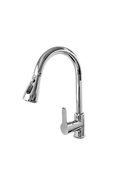 yediyapı Spiral Kitchen Sink Faucet Chrome