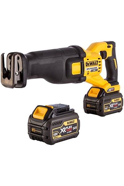 Dewalt منشار دي والت ٥٤ فولت XR FlexVolt Recipe - مُجهّز ببطاريتين، أصفر/أسود، DCS388T2-GB، ضمان لمدة ٣ سنوات