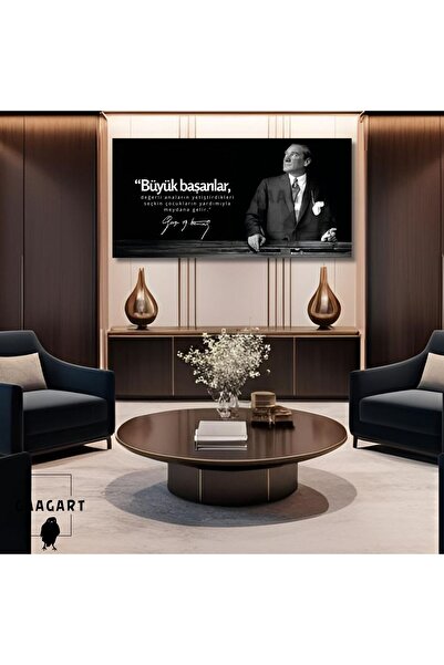 GAAGART Panoramik Kanvas Makam Panosu Atatürk Kadınlar Hakkında Sözü