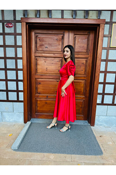 DINA FASHION ✨ Zarif Dantel Detaylı Uzun Abiye Elbise