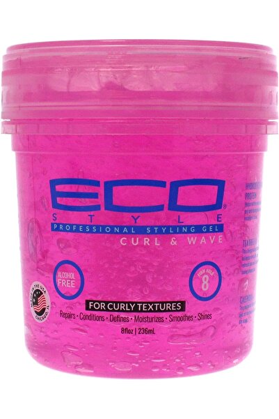 ECO STYLE جل تصفيف الشعر المجعد والمموج الاحترافي لتثبيت قوي لجميع أنواع الشع...