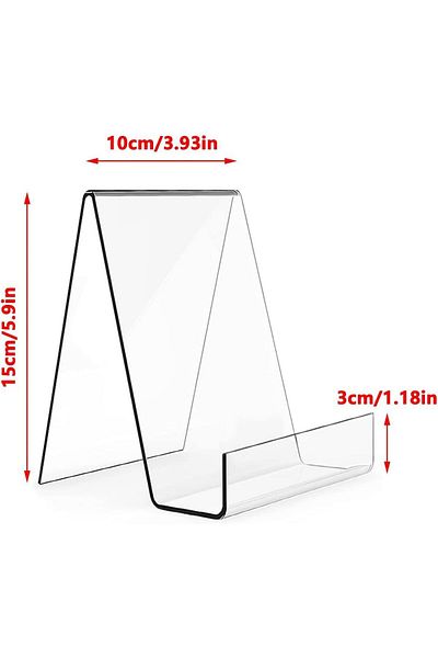 Generic 3 Pcs Clear Acrylic Book Stand Display For Books, Notebooks, Picture Books, Transparent