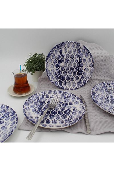Arna Porselen Snake 20 cm Cake Plate Blue