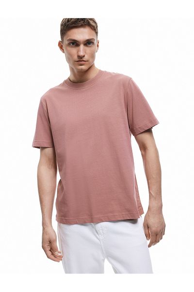 Koton Tricou cu mânecă scurtă din bumbac, cu decolteu rotund