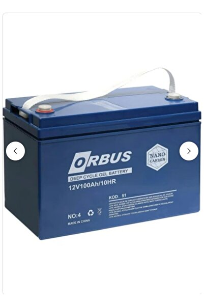 ORBUS 12V 100Ah SOLAR AKÜ Deep Cycle Nano Carbon Jel Akü