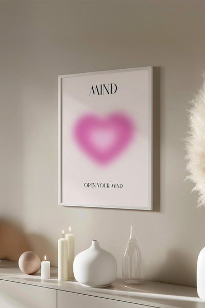 Basquiart Poster cu ramă albă din seria Aura, numărul picturii: 159