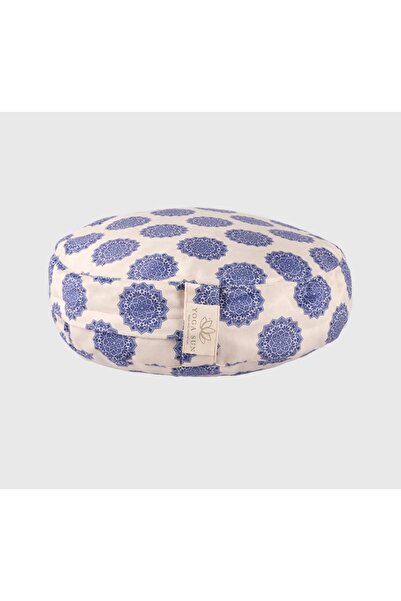 SUN YOGA PİLATES SPOR EKİPMANLARI Covoraș de meditație Sunyoga Zafu cu umplutură de hrisca, model de mandala albastră