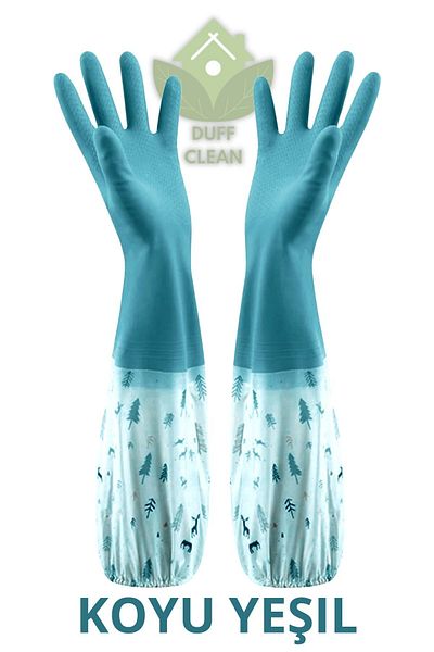 DUFF CLEAN قفازات غسيل الأطباق الساخنة القياسية مقاس L، قفازات منزلية مقاومة للماء لتنظيف الغبار المائي