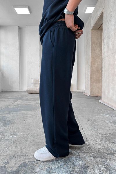 HAFKAGİYİM Navy Blue Cozy Premium Basic φαρδιά αθλητική φόρμα