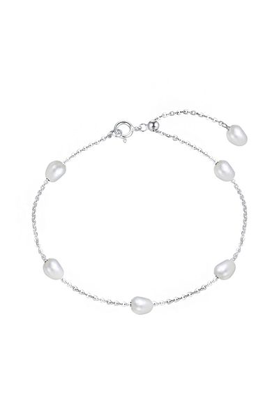 delis Bratara Din Argint 925 Pentru Dama, Jw1549, Model Perle, Placata Cu Rodiu