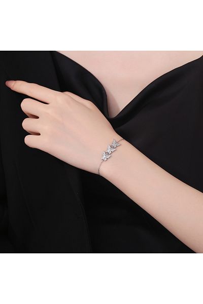 delis Bratara Argint 925, Jw1215, Model Fluturasi, Placata Cu Rodiu