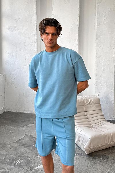 HAFKAGİYİM Tricou Cozy Premium Oversize Baby Blue