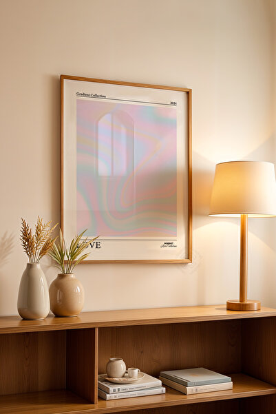 Basquiart Poster din seria Aura cu ramă din lemn, numărul picturii: 43