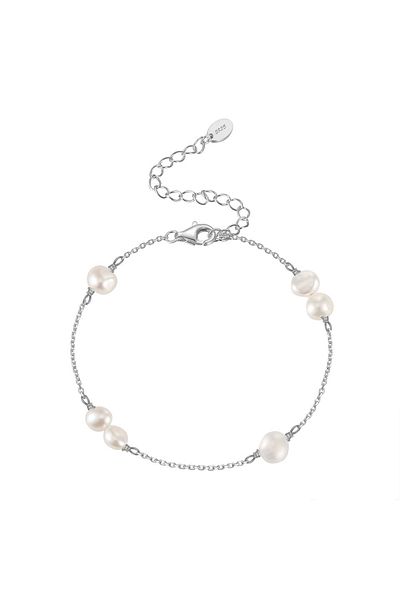 delis Bratara Din Argint 925 Pentru Dama, Jw1557, Model Cu Perle, Placata Cu Rodiu