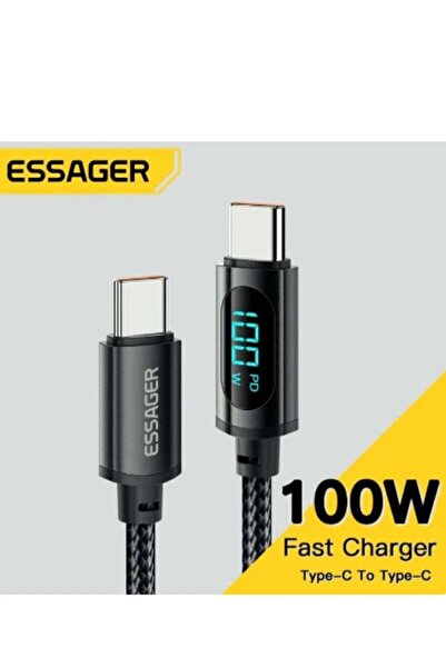 essager كابل USB-C إلى USB-C فائق المتانة للشحن عالي السرعة 100 وات 5 أمبير و...