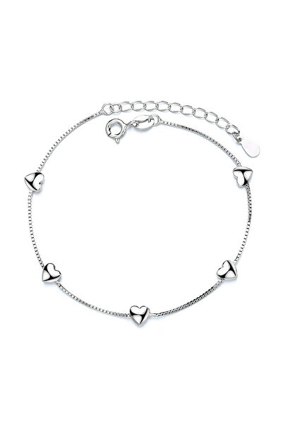 delis Bratara Argint 925, Jw633, Model Inimioare, Placata Cu Rodiu