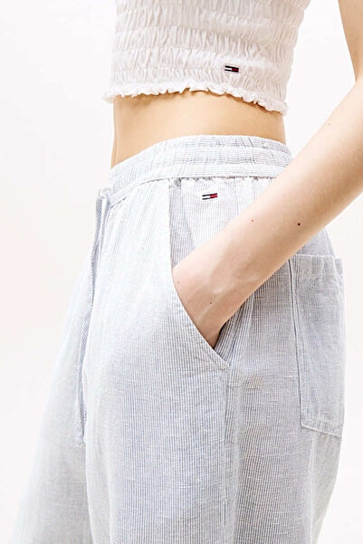 Tommy Hilfiger Kadın Tjw Geniş Paça Pantolon - Mavi