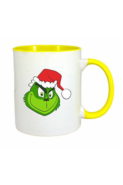 OEM Cana personalizata cu maner galben de Craciun Grinch, INOVATIX®. 330 ml
