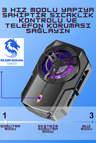 İMEXTECH Bilişim Burada S17 2400mAh Yarı İletken Mobil Oyun Kablosuz Telefon Soğutucu Fan