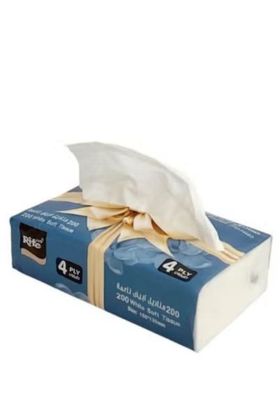 RITE Rite Tissues 12 Boxes 2400 Ostrich Tissues Made of the Finest Wood Fibers, 4 Ply