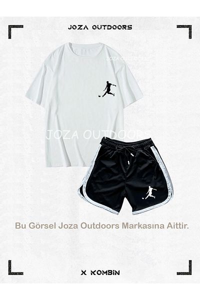 Jobia Outdoors Unisex Men's Football Player Printed Design Summer Shorts Oversize Tshirt Set of 2