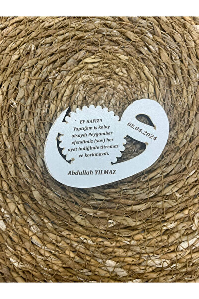 imzatasarım Kişiye Özel İsimli Hafızlık Magneti Ahşap Magnet 20 Adet Mıknatıslı