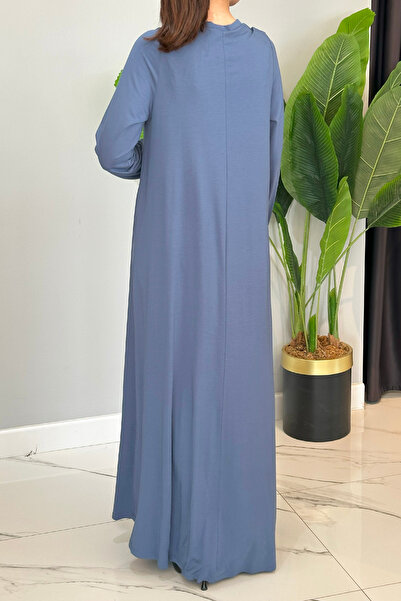 Ceremony Βασικό μακρυμάνικο φόρεμα μπαμπού 5739 Indigo