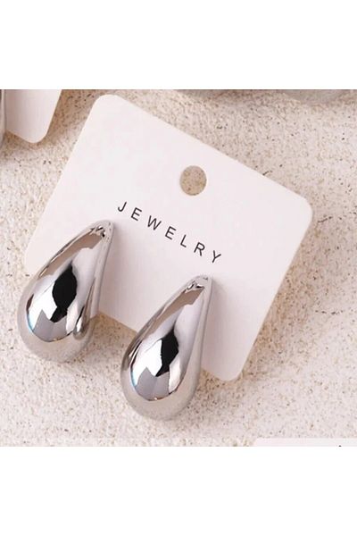 Choice AJZ50039F-SM Gold Color Water Drop Earring Stud Simple Design Ins Women Post Earrings 3 Size Availab